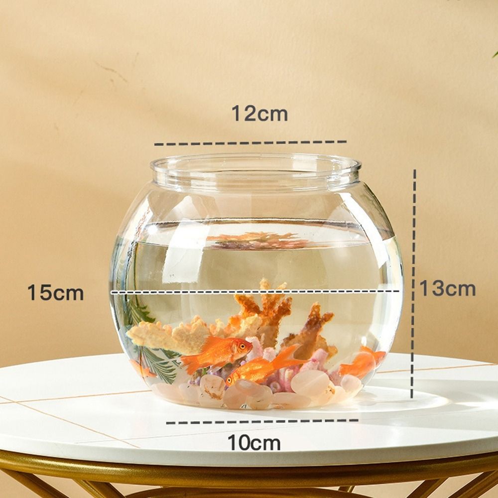 Aquarium Fish Live - Akwarium Domowe Przezroczyste Okrągłe Plastikowe Małe