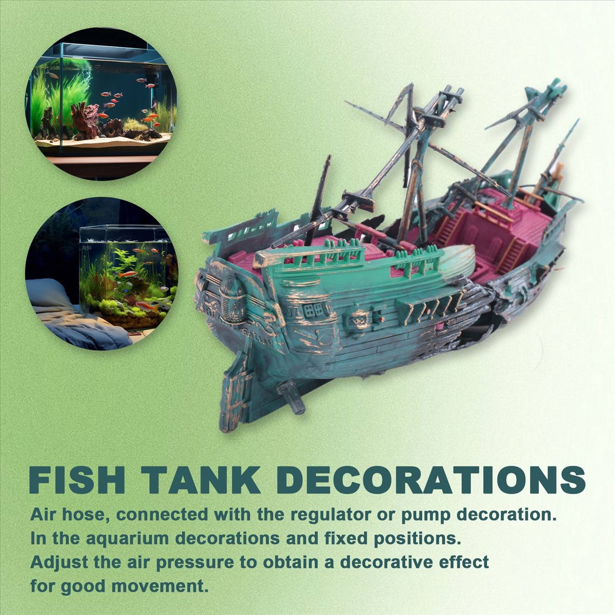Aquarium Fish Accessories - 【ABFS】Duży zestaw dekoracyjny do akwarium w