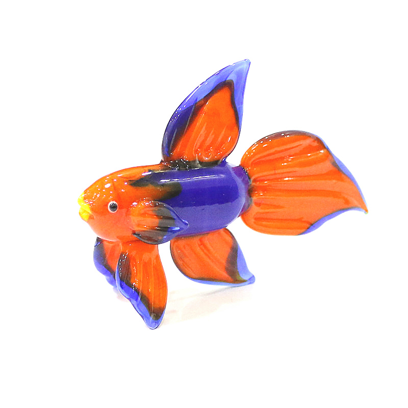 Aquarium Fish Live - Pomarańczowa szkło Murano tropikalna ryba figurka