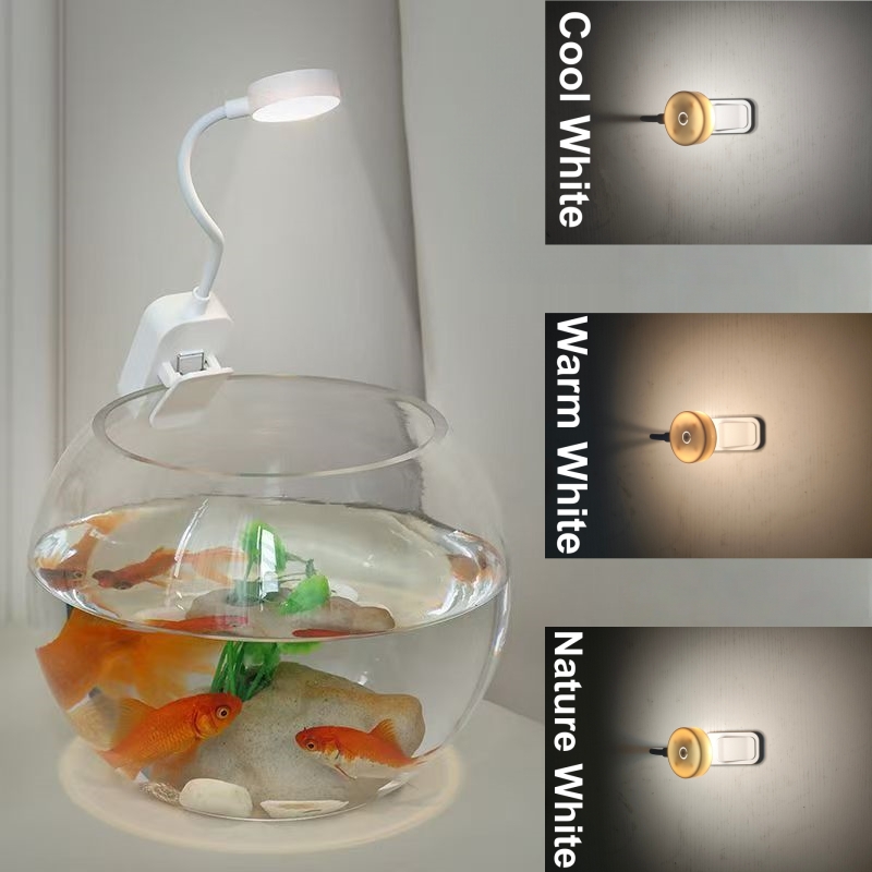 Aquarium Fish Colorful - Lampka LED do akwarium z klipsem,