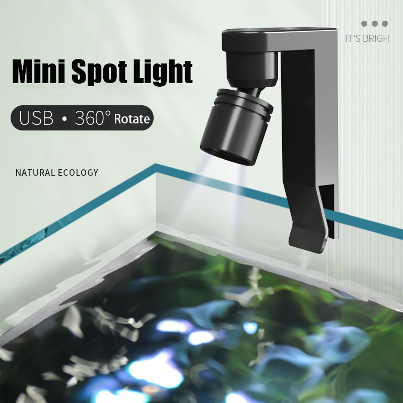 Aquarium Fish Colorful - Lampa z zaciskiem USB Wodoodporna lampa