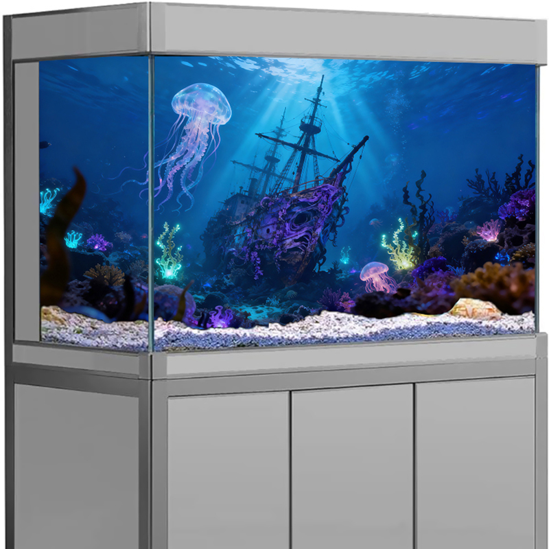 Naklejka na tło akwarium Meduz – Aquarium Fish Wallpaper recenzja i cena